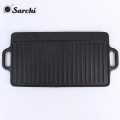 cast iron double burner gas bbq griddle pans